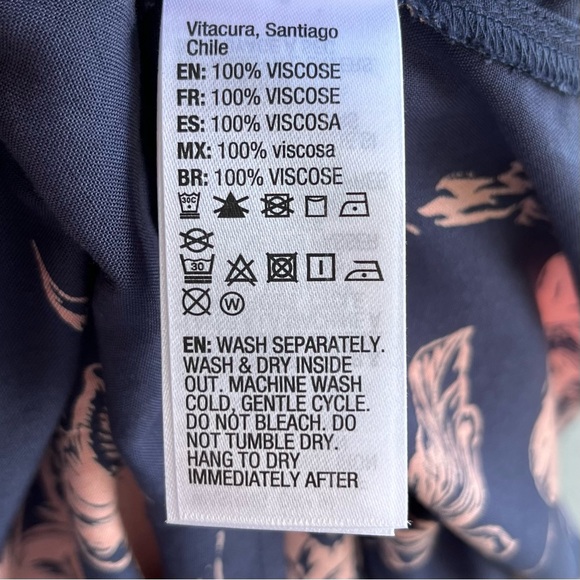 Roxy Navy and Pink Floral Mini Dress - Picture 8 of 8